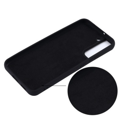 Samsung Galaxy S22 5G (SM-S901X) Shell cieta silikona (TPU) apvalks - melns | vacins.lv