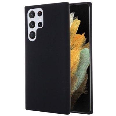Samsung Galaxy S22 Ultra 5G (SM-S908X) Shell (TPU) твердый силиконовый чехол - чёрный | Vacins.lv