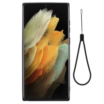 Samsung Galaxy S22 Ultra 5G (SM-S908X) Shell (TPU) твердый силиконовый чехол - чёрный | Vacins.lv