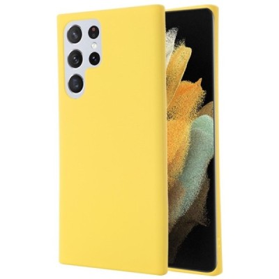 Samsung Galaxy S22 Ultra 5G (SM-S908X) Shell (TPU) твердый силиконовый чехол - жёлтый | Vacins.lv