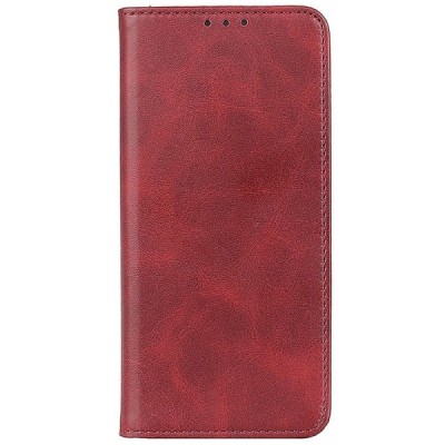 Samsung Galaxy S22 Ultra 5G (SM-S908X) „Split“ красный кожаный чехол-книжка | Vacins.lv