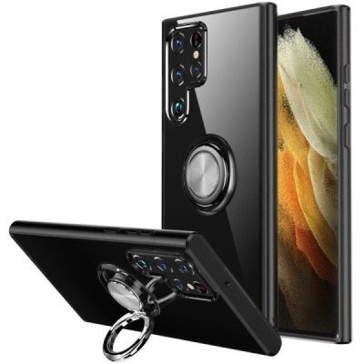 Samsung Galaxy S22 Ultra 5G (SM-S908X) „Sheet“ Kickstand (TPU) чёрный чехол | Vacins.lv