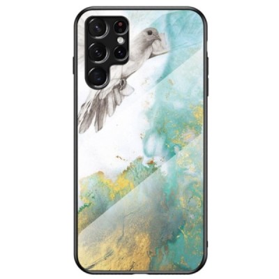 Samsung Galaxy S22 Ultra 5G (SM-S908X) „Marble“ твердый силиконовый чехол TPU зелёного цвета | Vacins.lv