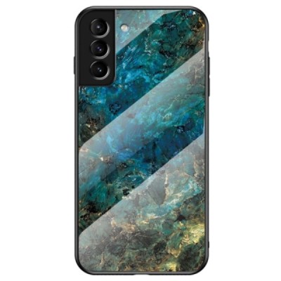 Samsung Galaxy S22+ 5G (SM-S906X) „Marble“ cieta silikona (TPU) zils apvalks | vacins.lv