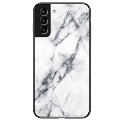 Samsung Galaxy S22 5G (SM-S901X) „Marble“ твердый силиконовый чехол TPU белого цвета | Vacins.lv