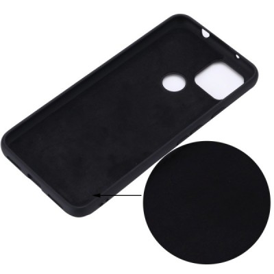 Google Pixel 5A 5G „Shell“ cieta silikona (TPU) melns apvalks | vacins.lv