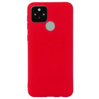 Google Pixel 5A 5G Shell (TPU) твердый силиконовый чехол - красный | Vacins.lv