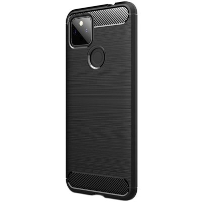 Google Pixel 5A 5G „Carbon“ cieta silikona (TPU) melns apvalks | vacins.lv