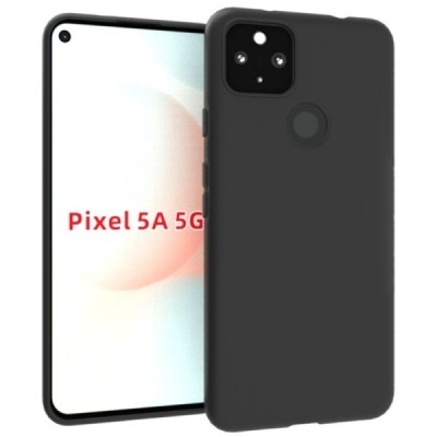 Твердый силиконовый чехол (TPU) для Google Pixel 5A 5G - чёрный | Vacins.lv