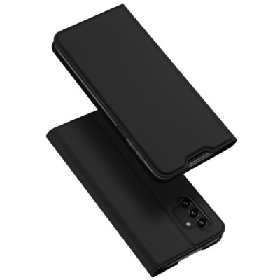 „Dux Ducis“ Skin серии Samsung Galaxy A13 4G (SM-A135F, SM-A137F) чёрный кожаный чехол-книжка | Vacins.lv