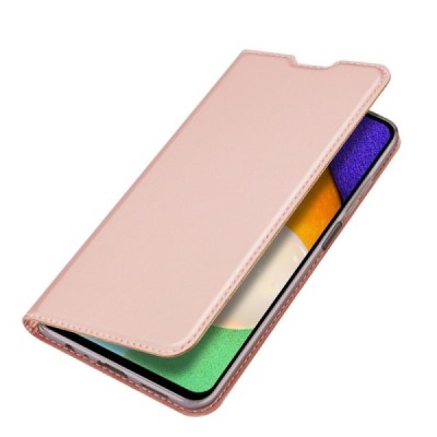 „Dux Ducis“ Skin серии Samsung Galaxy A13 4G (SM-A135F, SM-A137F) розовый кожаный чехол-книжка | Vacins.lv