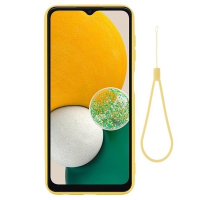 Samsung Galaxy A13 4G (SM-A135F, SM-A137F) Shell (TPU) твердый силиконовый чехол - жёлтый | Vacins.lv
