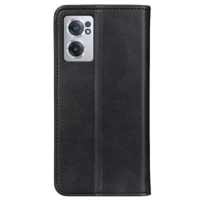 OnePlus Nord CE 2 „Split“ чёрный кожаный чехол-книжка | Vacins.lv