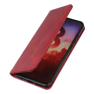 OnePlus Nord CE 2 „Split“ красный кожаный чехол-книжка | Vacins.lv