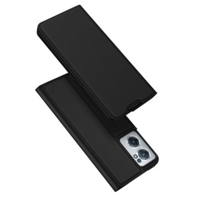 OnePlus Nord CE 2 „Dux Ducis“ Skin sērijas melns ādas atvērams maciņš | Vacins.lv