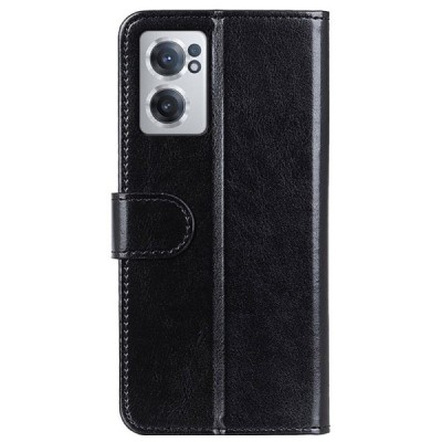 OnePlus Nord CE 2 открываемый чёрный кожаный чехол - книжка | Vacins.lv