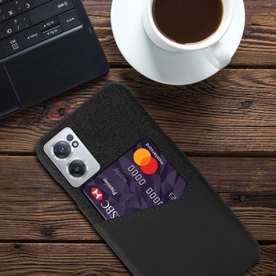 „KSQ“ Shell OnePlus Nord CE 2 чёрный кожаный чехол - задняя часть с карманом для карточек | Vacins.lv