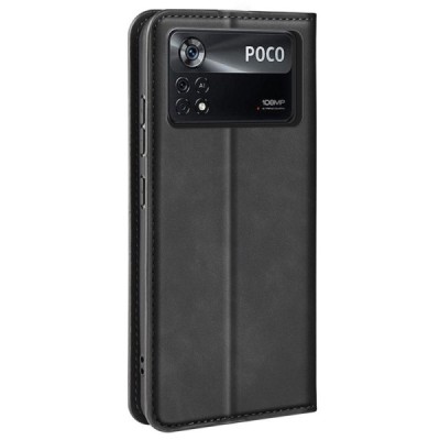Xiaomi Poco X4 Pro „Split“ sērijas melns atvērams maciņš, maks | Vacins.lv
