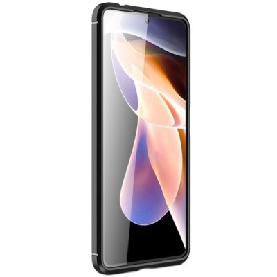 Xiaomi Poco X4 Pro „Carbon“ cieta silikona (TPU) melns apvalks | vacins.lv