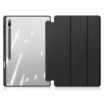 Samsung Galaxy Tab S8 Ultra 14.6" (X900, X906) „Dux Ducis“ Stylus atvēramais melns maciņš - maks ar vietu, kur ielikt stylus | V