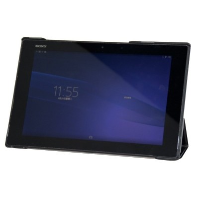 Sony Xperia Tablet Z2 atvēramais melns futrālis / Vacins.lv