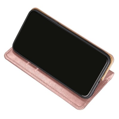 Твердый розовый кожаный чехол-книжка для Samsung Galaxy S22 5G (SM-S901X) | Vacins.lv