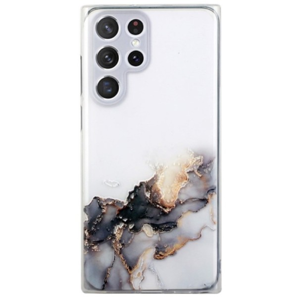„Marble“ Embossing cieta silikona (TPU) apvalks - dzidrs (Galaxy S22 Ultra 5G)