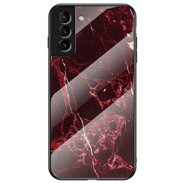 „Marble“ твердый силиконовый (TPU) чехол - красный (Galaxy S22 5G)