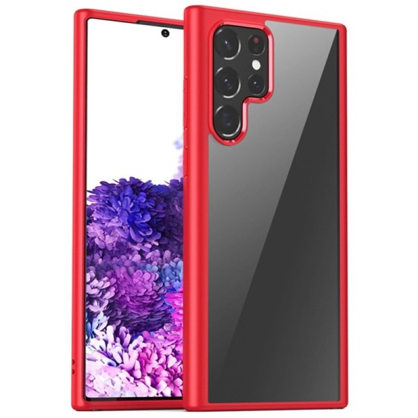 „IPAKY“ Slim чехол - прозрачный, красный (Galaxy S22 Ultra 5G)