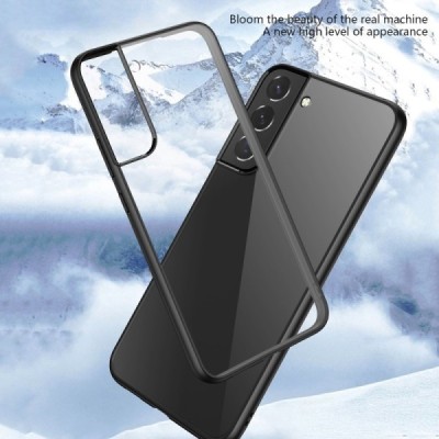 Samsung Galaxy S22+ 5G (SM-S906X) elegants „IPAKY“ Slim dzidrs (caurspīdīgs) silikona apvalks (apmales melnā krāsā) | Vacins.lv