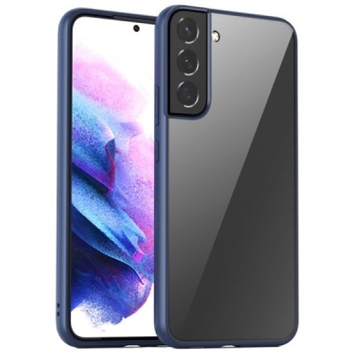 Samsung Galaxy S22+ 5G (SM-S906X) elegants „IPAKY“ Slim dzidrs (caurspīdīgs) silikona apvalks (apmales zilā krāsā) | Vacins.lv