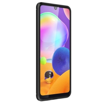 Samsung Galaxy A31 (A315F) Carbon cieta silikona (TPU) melns apvalks | vacins.lv