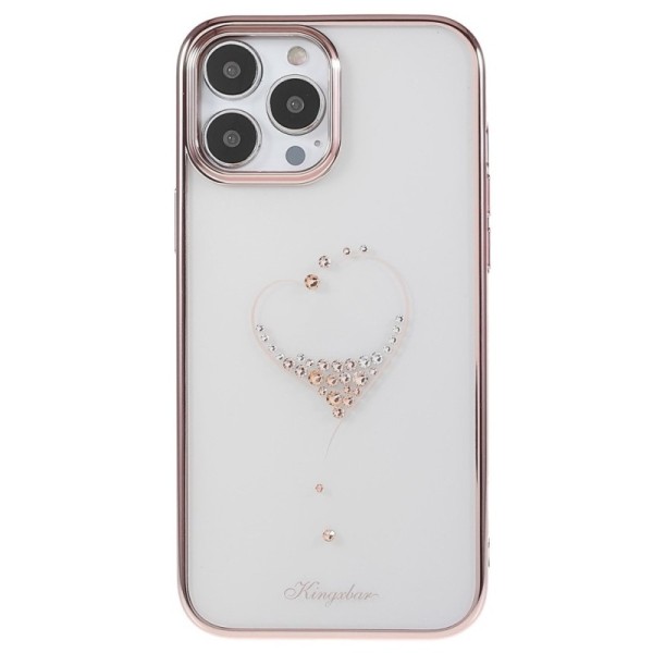 „Kingxbar“ Love Swarovski apvalks - rozs (iPhone 13 Pro Max)