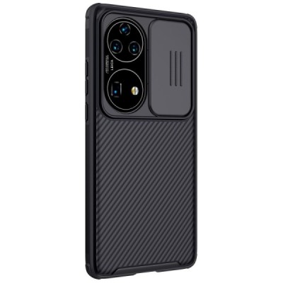Huawei P50 Pro „Nillkin“ CamShield чёрный чехол, задняя часть с защитой камеры | Vacins.lv