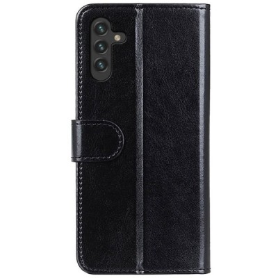 Samsung Galaxy A13 5G (A04s) atvēramais ādas melns maciņš (maks) | Vacins.lv