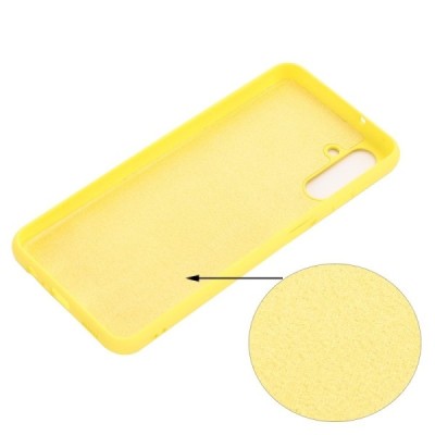 Samsung Galaxy A13 5G (A04s) „Shell“ cieta silikona (TPU) dzeltens apvalks | vacins.lv