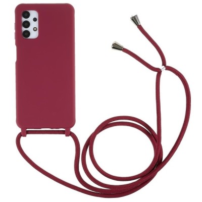 Samsung Galaxy A13 5G (4G) Strap твердый силиконовый чехол (TPU) - бордовый | Vacins.lv