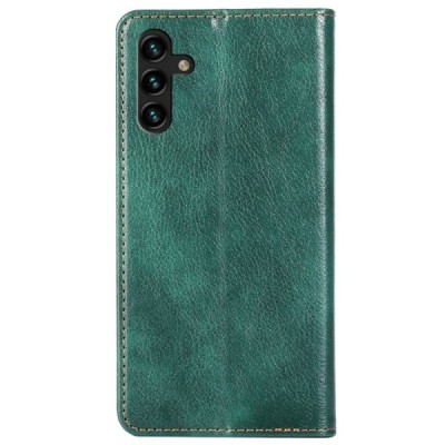 Solīds Samsung Galaxy A13 5G (A04s) zaļš ādas atvērams maciņš | Vacins.lv