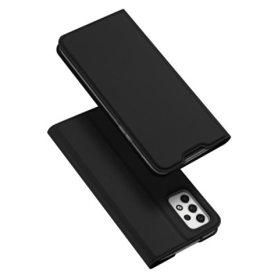Samsung Galaxy A53 5G (SM-A536B) „Dux Ducis“ Skin sērijas melns ādas atvērams maciņš | Vacins.lv