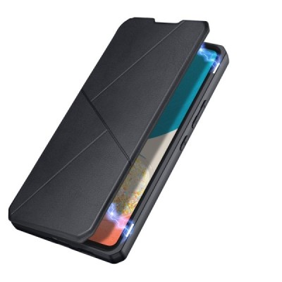 Dux Ducis Skin X серии Samsung Galaxy A53 5G (SM-A536B) чёрный кожаный чехол-книжка | Vacins.lv