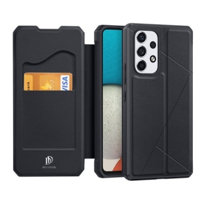 Dux Ducis Skin X серии Samsung Galaxy A53 5G (SM-A536B) чёрный кожаный чехол-книжка | Vacins.lv