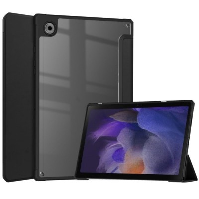 Samsung Galaxy Tab A8 10.5 2021 (X200, X205) „Deluxe“ чёрный  кожаный чехол-книжка | Vacins.lv