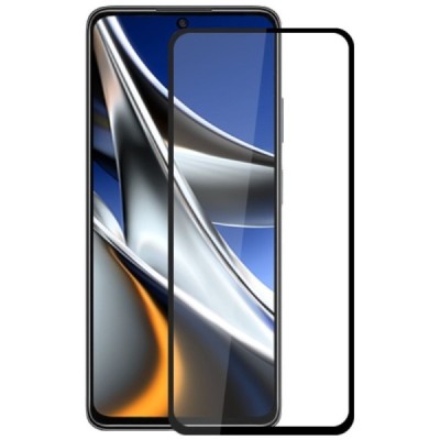 Xiaomi Poco X4 Pro „Mocolo“ 9H 2.5D Tempered Glass усиленная защита, черное защитное стекло с полным покрытием | Vacins.lv