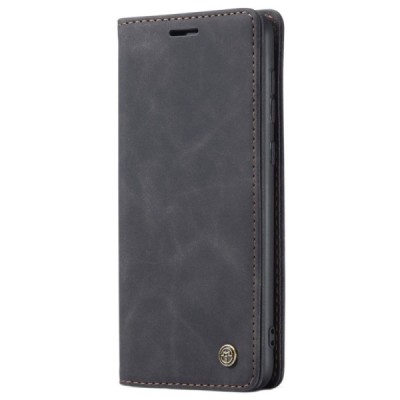 Samsung Galaxy A53 5G (SM-A536B) CaseMe Retro solīds atvēramais ādas melns maciņš - maks | Vacins.lv