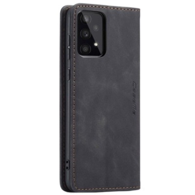 Samsung Galaxy A53 5G (SM-A536B) CaseMe Retro открываемый чёрный кожаный чехол – книжка | Vacins.lv