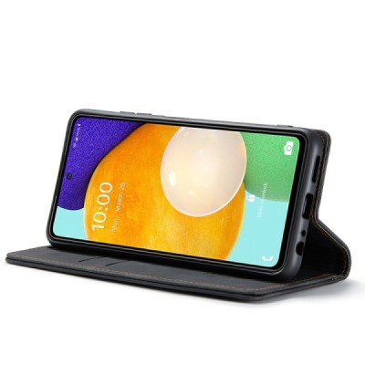 Samsung Galaxy A53 5G (SM-A536B) CaseMe Retro открываемый чёрный кожаный чехол – книжка | Vacins.lv