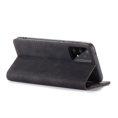 Samsung Galaxy A53 5G (SM-A536B) CaseMe Retro открываемый чёрный кожаный чехол – книжка | Vacins.lv