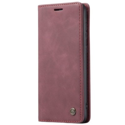 Samsung Galaxy A53 5G (SM-A536B) CaseMe Retro solīds atvēramais ādas bordo maciņš - maks | Vacins.lv