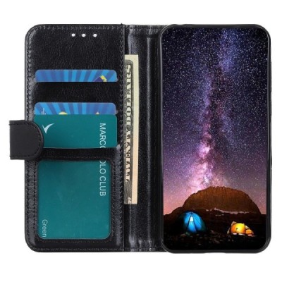 Xiaomi Poco X4 Pro открываемый чёрный кожаный чехол - книжка | Vacins.lv