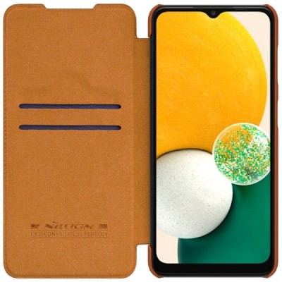 Greznais „Nillkin“ Qin sērijas ādas atvērams brūns Samsung Galaxy A13 5G (A04s) | Vacins.lv
